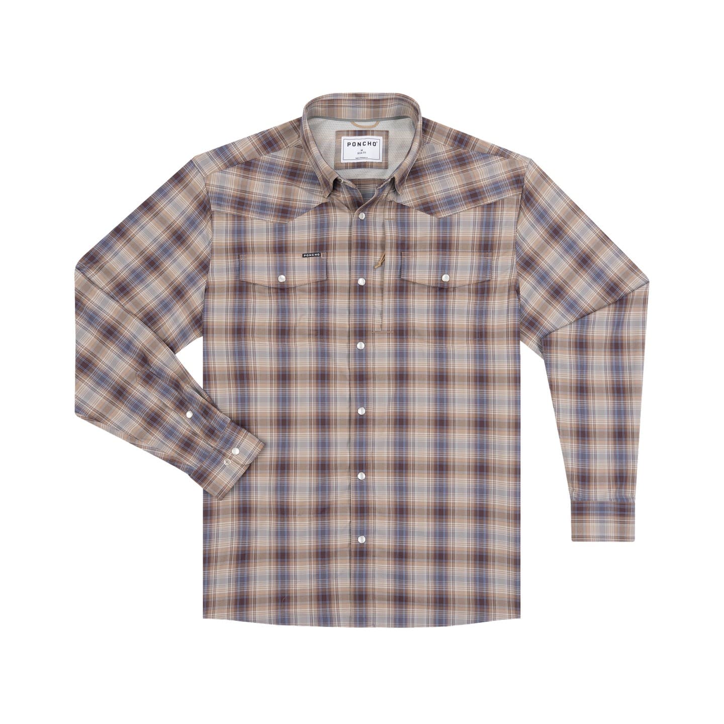Brown and Blue Plaid
