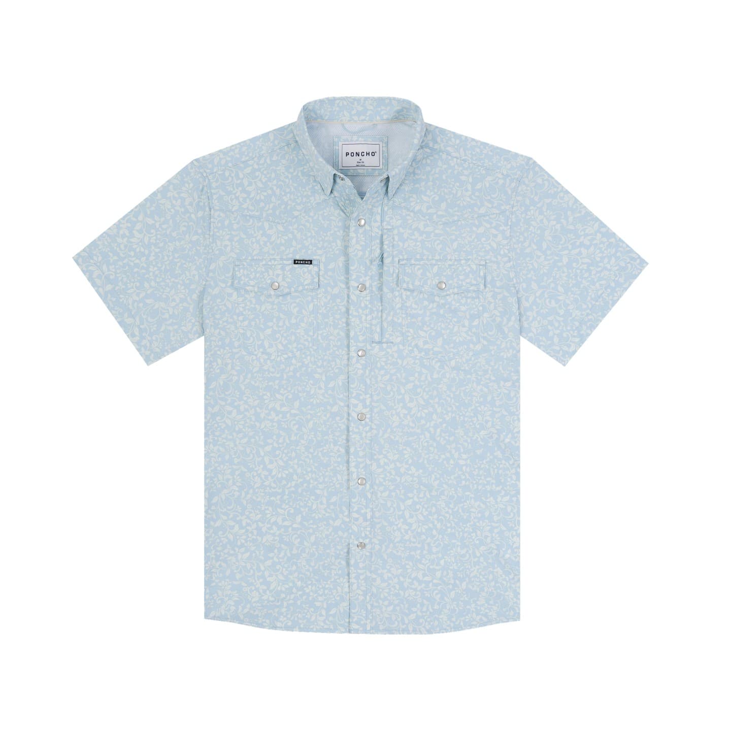 Blue Western Flower Print