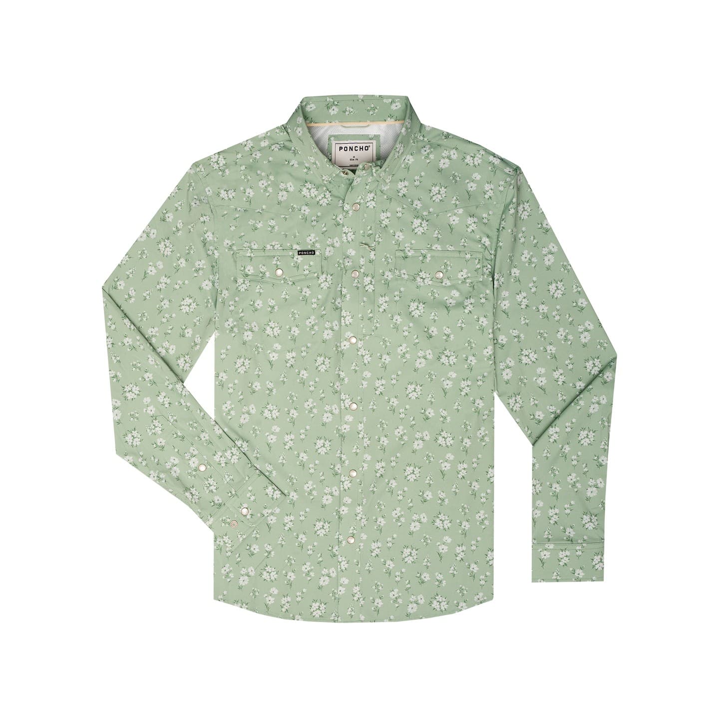 Green Daisy Floral Print